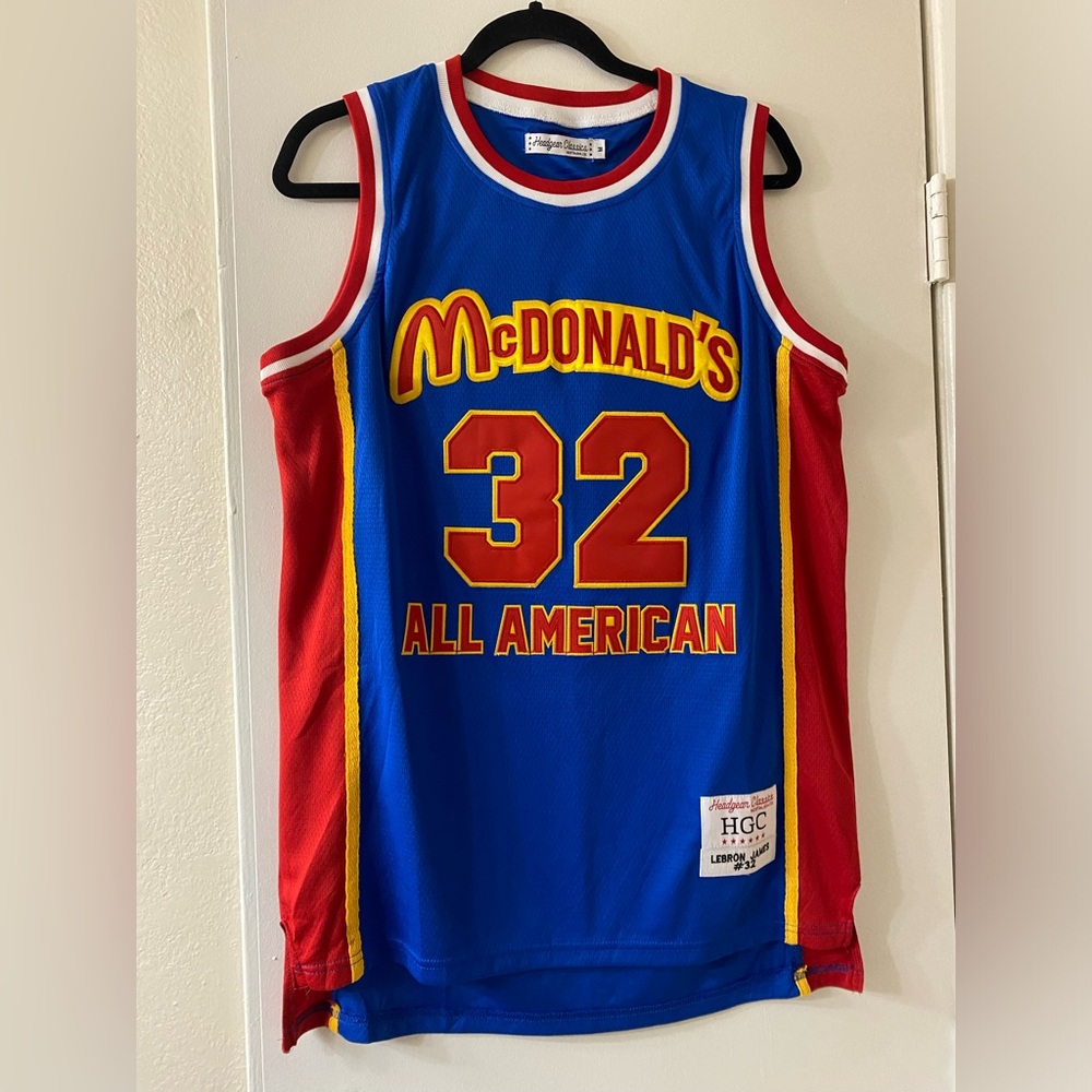 LEBRON JAMES BLUE MCDONALDS ALL AMERICAN HIGH SCHOOL JERSEY